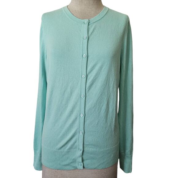 Charter Club Sweaters - Aqua Cardigan Sweater Size Medium
